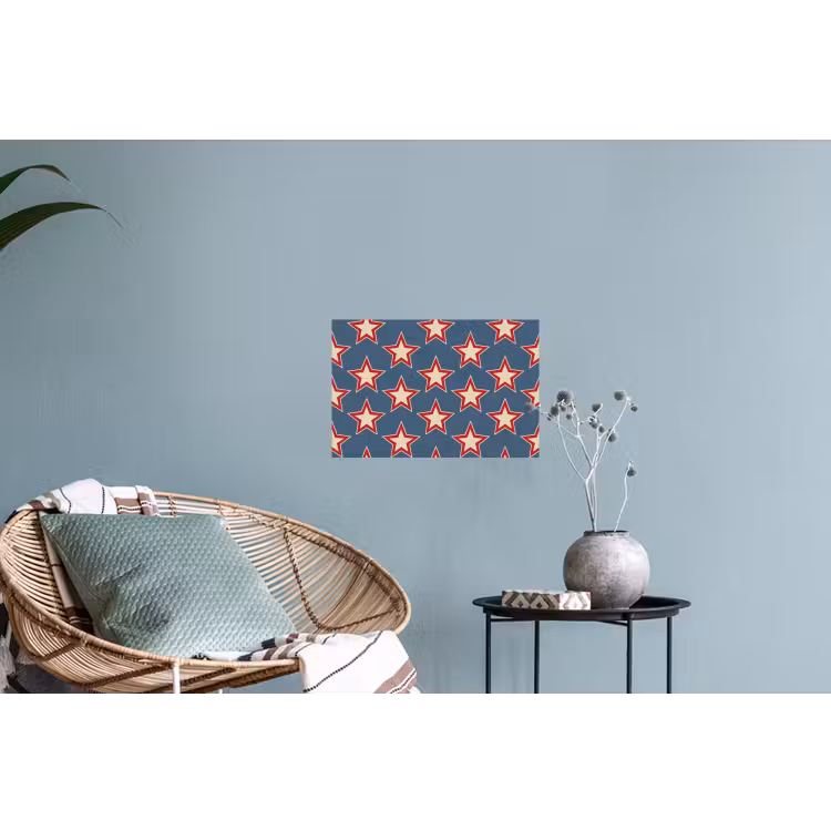 Ster - Klassiek - Blauw Muursticker klein 286 -plant