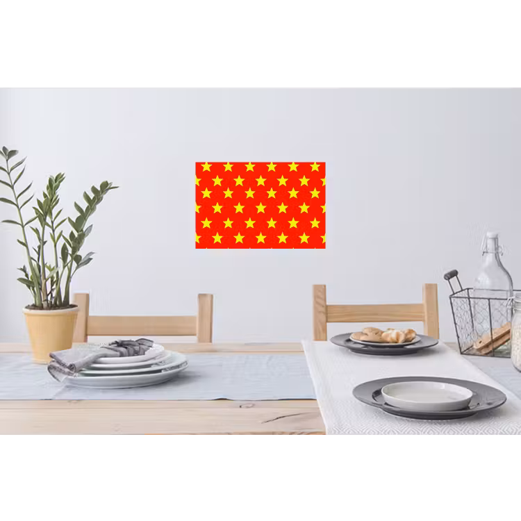 Ster - Patroon - Geel Muursticker klein 286 -eettafel
