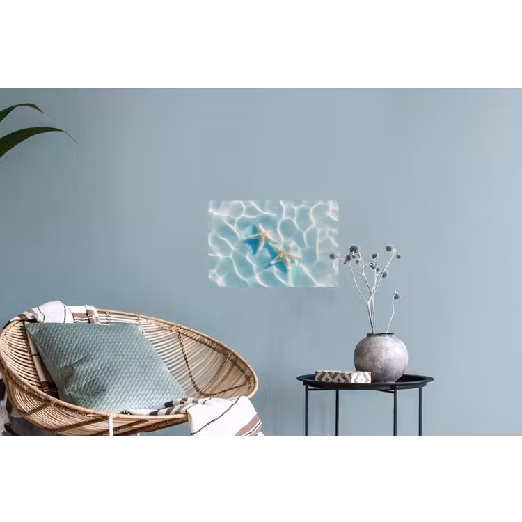 Zeesterren - Golvend water - Rustgevend Muursticker klein -plant