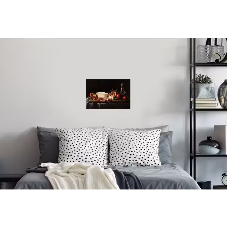 Stilleven - Vintage - Borrelplank Muursticker klein -slaapkamer