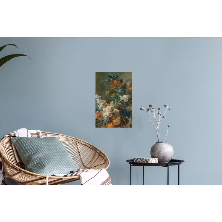 Stilleven met bloemen - Schilderij van Jan van Huysum Muursticker klein -plant