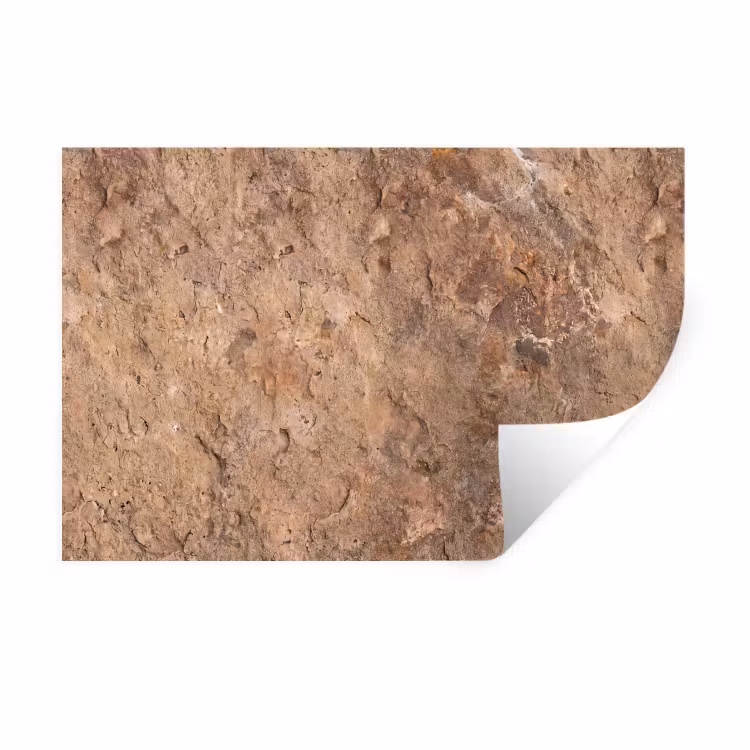 Steen - Natuur - Textuur - Abstract - Bruin Muursticker klein -3d