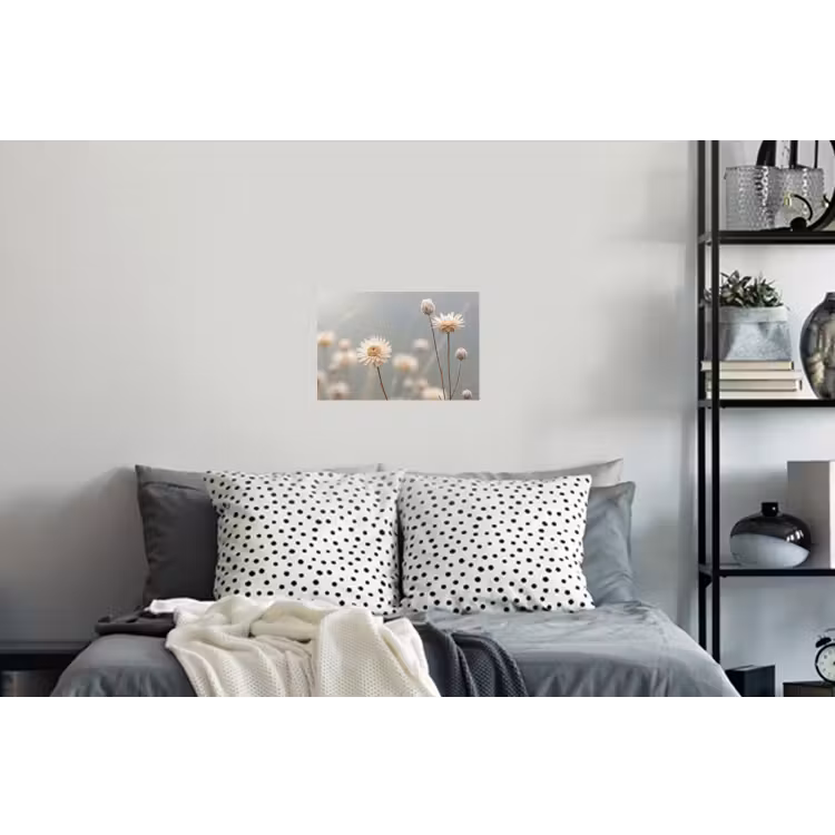 Strobloemen - Wit - Daglicht Muursticker klein -slaapkamer