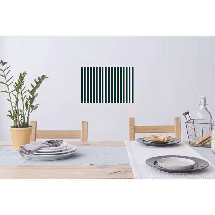 Strepen - Klassiek - Groen Muursticker klein 286 -eettafel