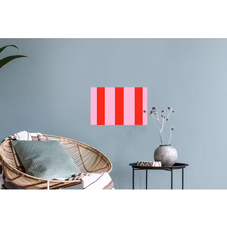 Strepen - Klassiek - Roze Muursticker klein 286 -plant