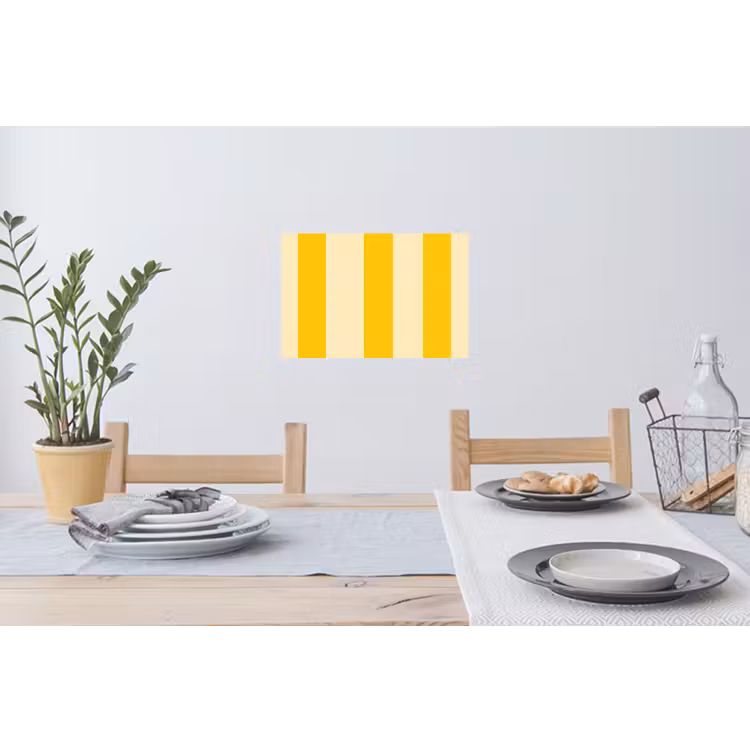 Strepen - Klassiek - Geel Muursticker klein 286 -eettafel