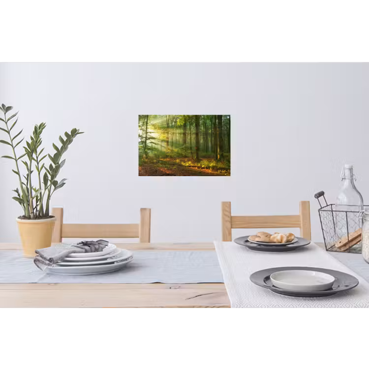 Zon - Bos - boom - Natuur - Herfst Muursticker klein -eettafel