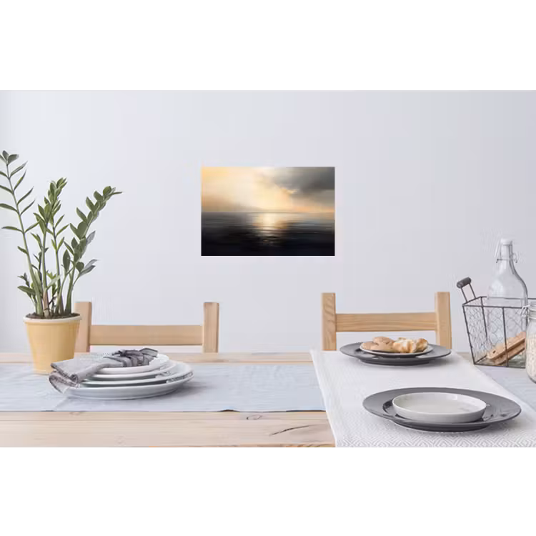 Zon - Horizon - Zee Muursticker klein -eettafel