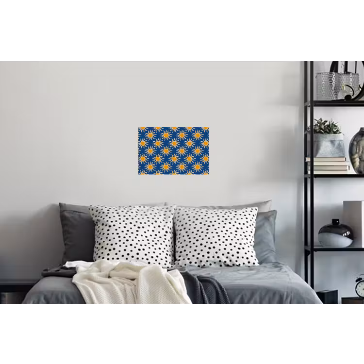 Zon - Patroon - Blauw Muursticker klein 286 -slaapkamer