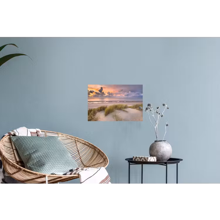 Zonsondergang - Duin - Strand - Planten - Zee Muursticker klein -plant