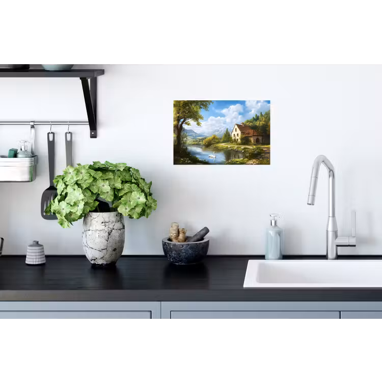 Zwaan - Bomen - Rust Muursticker klein -keuken