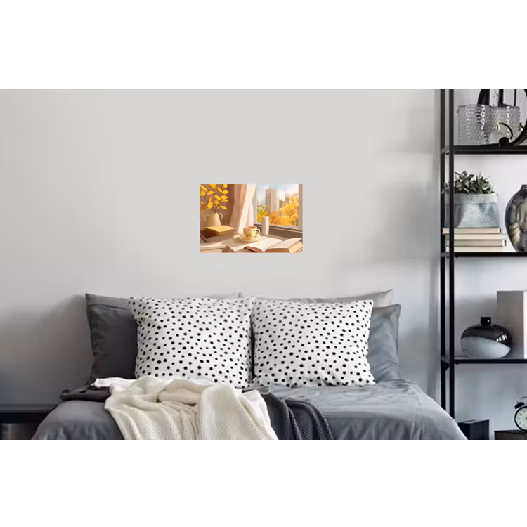 Thee - Boek - Thee - Herfst Muursticker klein -slaapkamer