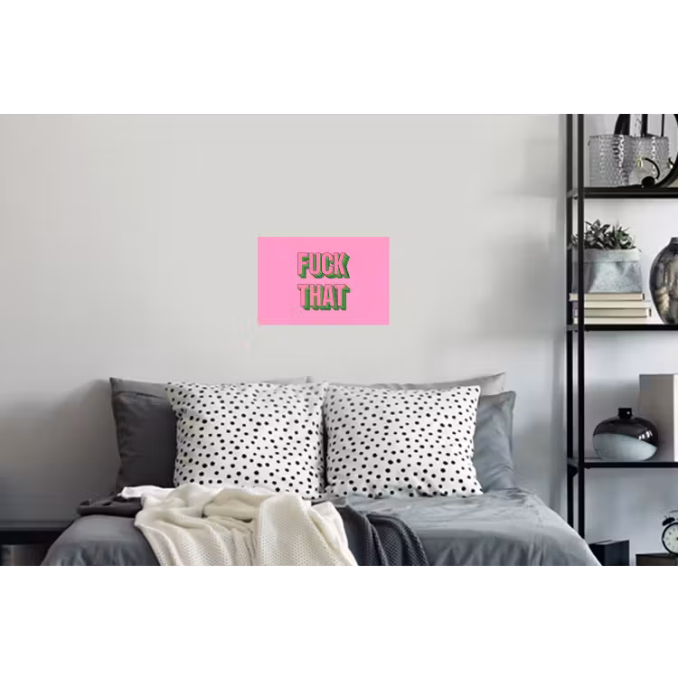 Tekst - Bold - Roze Muursticker klein -slaapkamer