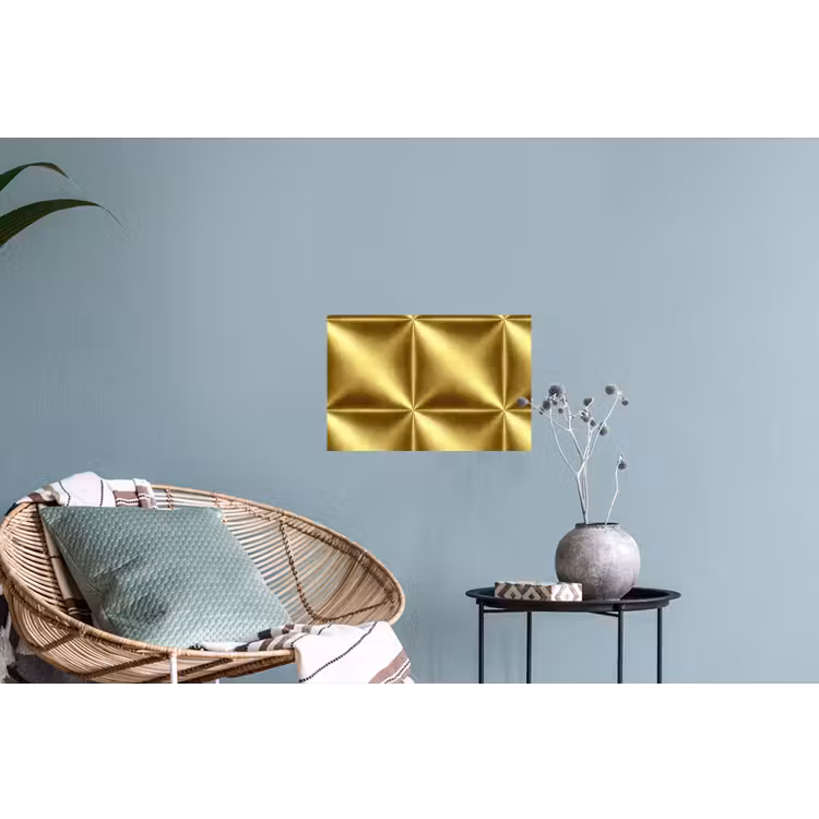 Textuur - Geborsteld Goud - Industrieel - Metallic Muursticker klein 286 -plant