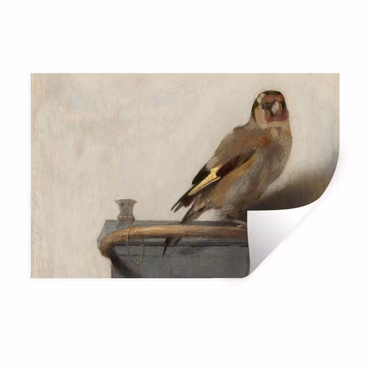 Het puttertje - Carel Fabritius Muursticker klein -3d