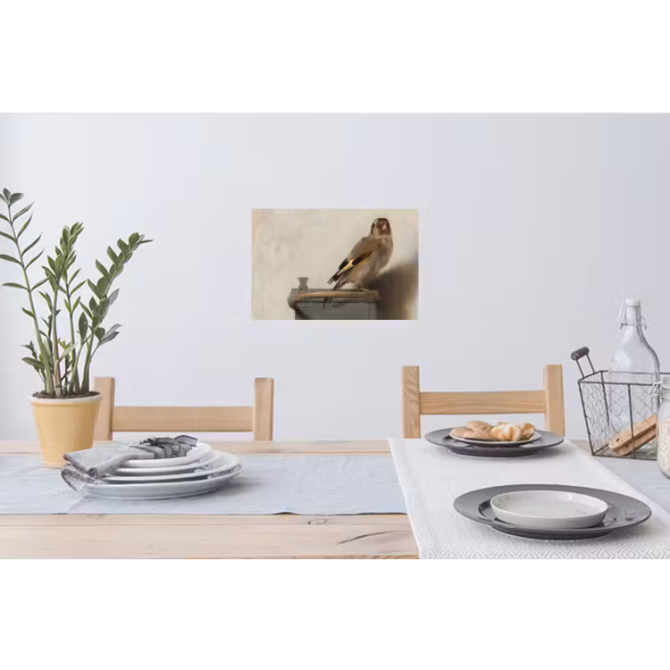 Het puttertje - Carel Fabritius Muursticker klein -eettafel