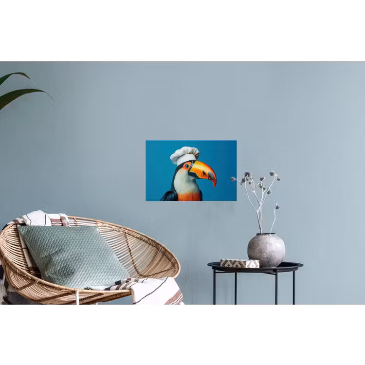 Toekan - Papegaai - Vogel - Koksmuts Muursticker klein -plant