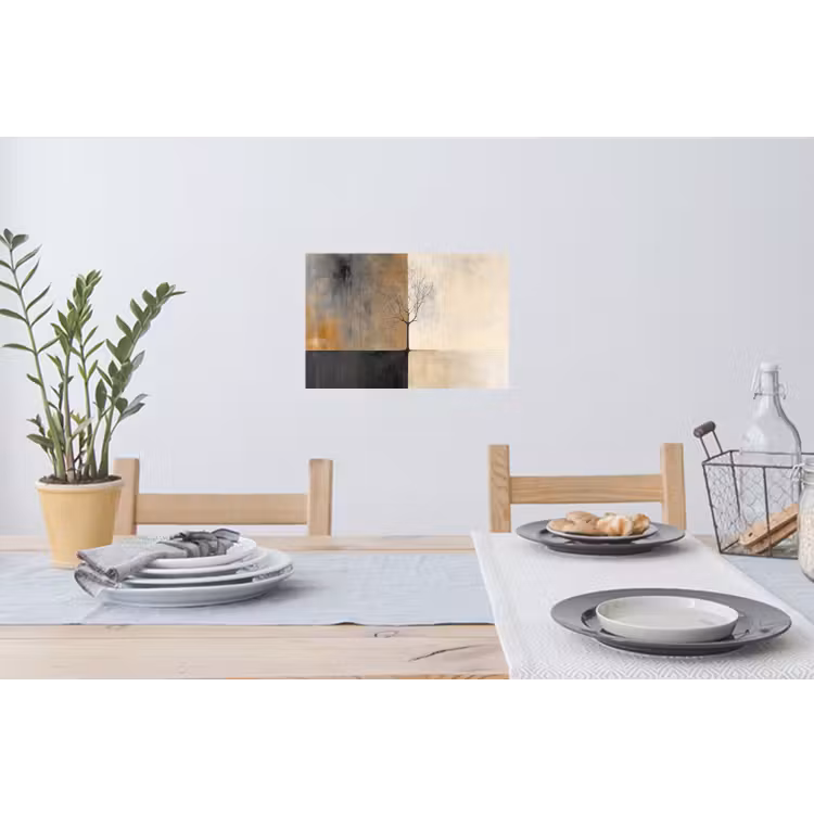 Boom - Vlakken - Takken - Kleurverloop Muursticker klein -eettafel