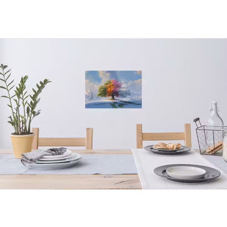 Boom - Seizoenen - Winter - Landschap Muursticker klein -eettafel