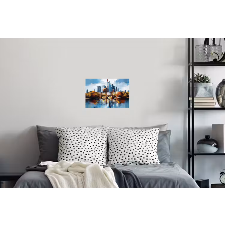 Bomen Frankfurt- Stad - Skyline - Brug Muursticker klein -slaapkamer