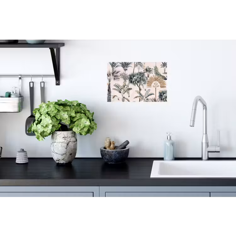 Tropisch - Bomen - Bladeren - Jungle Muursticker klein -keuken