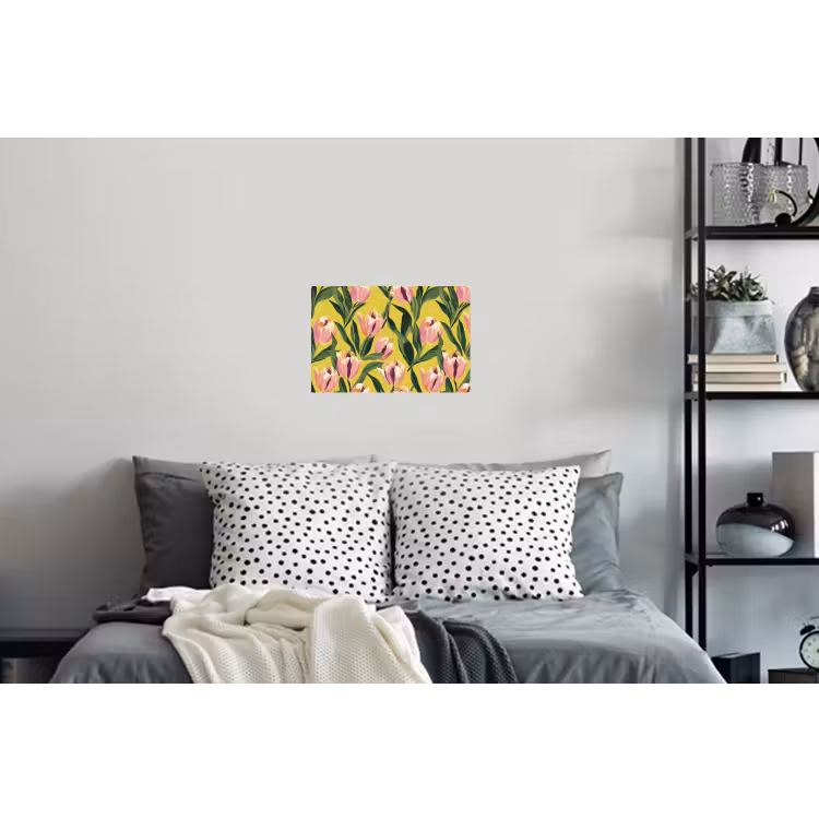 Tulpen - Botanisch - Geel Muursticker klein 286 -slaapkamer