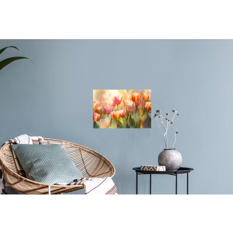 Tulpen - Sprookjesachtig - Kleurrijk Muursticker klein -plant
