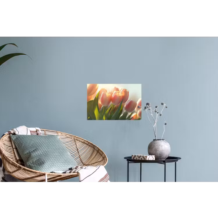 Tulpen - Roze - Zonnestralen Muursticker klein -plant