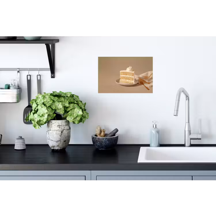Vanilletaart - Cake - Romig Muursticker klein -keuken