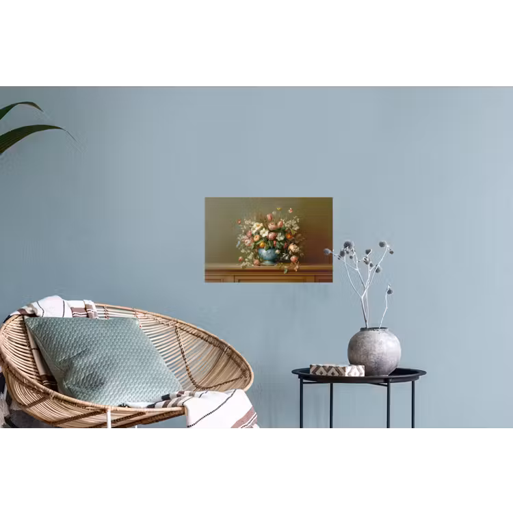 Vaas - Pastel - Kleuren - Bloemen Muursticker klein -plant