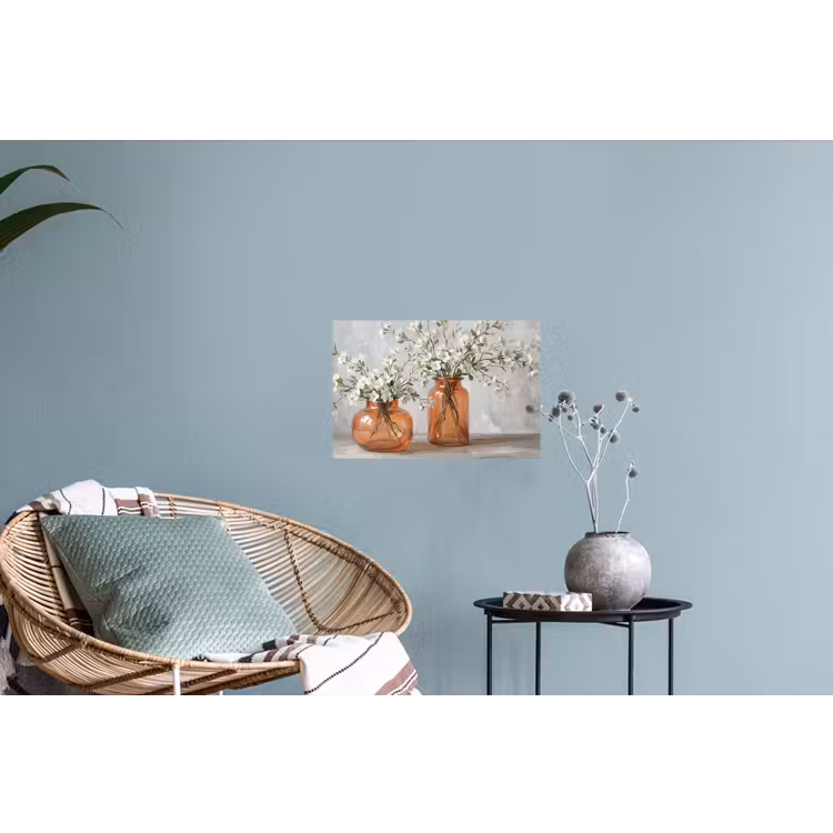 Vazen - Bloemen - Oranje Muursticker klein -plant