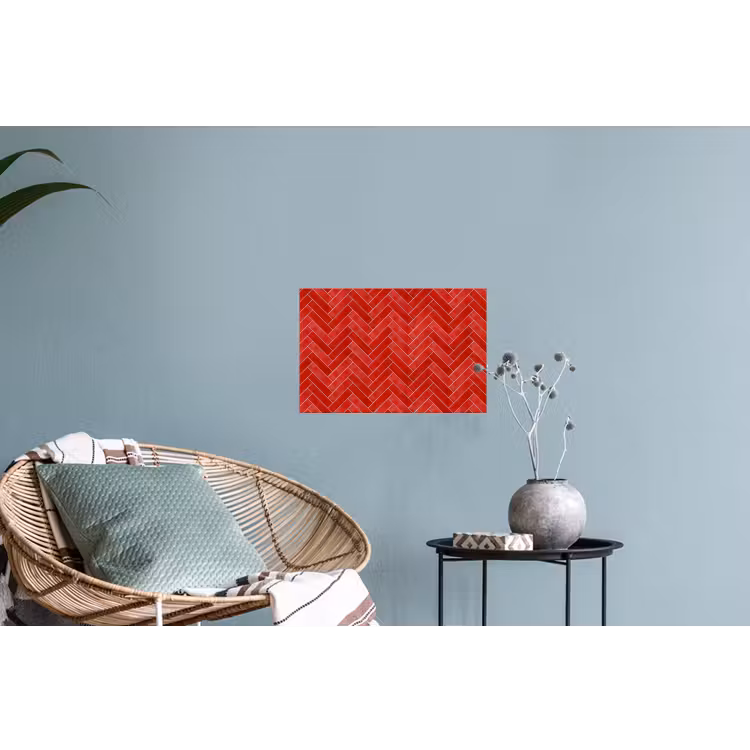Visgraat - Tegel - Rood Muursticker klein 286 -plant