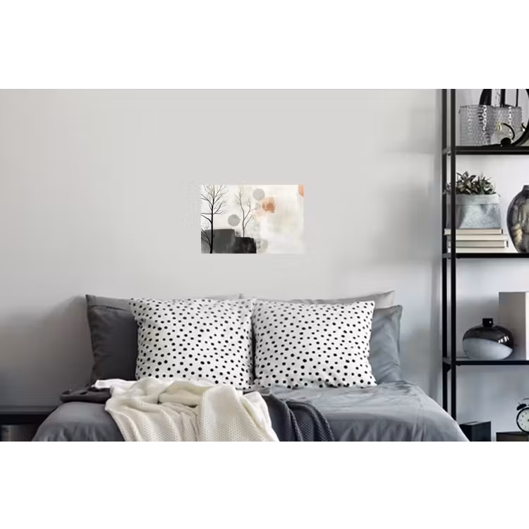 Wabi sabi - Beige - Plant Muursticker klein -slaapkamer