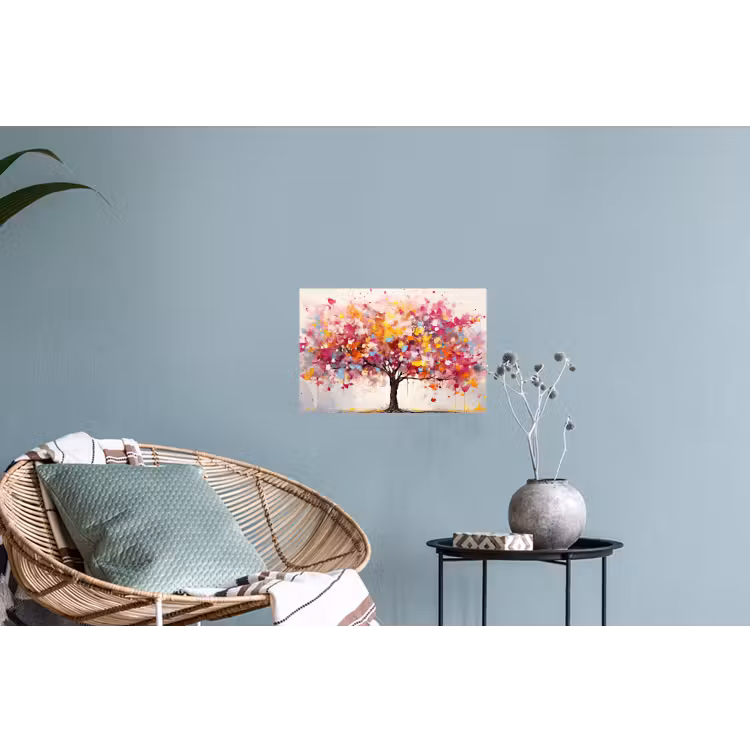 Aquarel - Boom - Kunst - Abstract Muursticker klein -plant