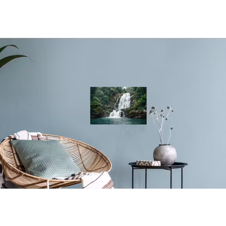Waterval - Bos - Natuur - Groen Muursticker klein -plant