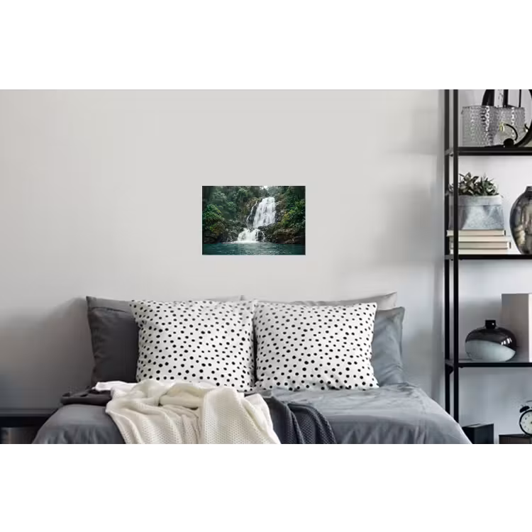 Waterval - Bos - Natuur - Groen Muursticker klein -slaapkamer