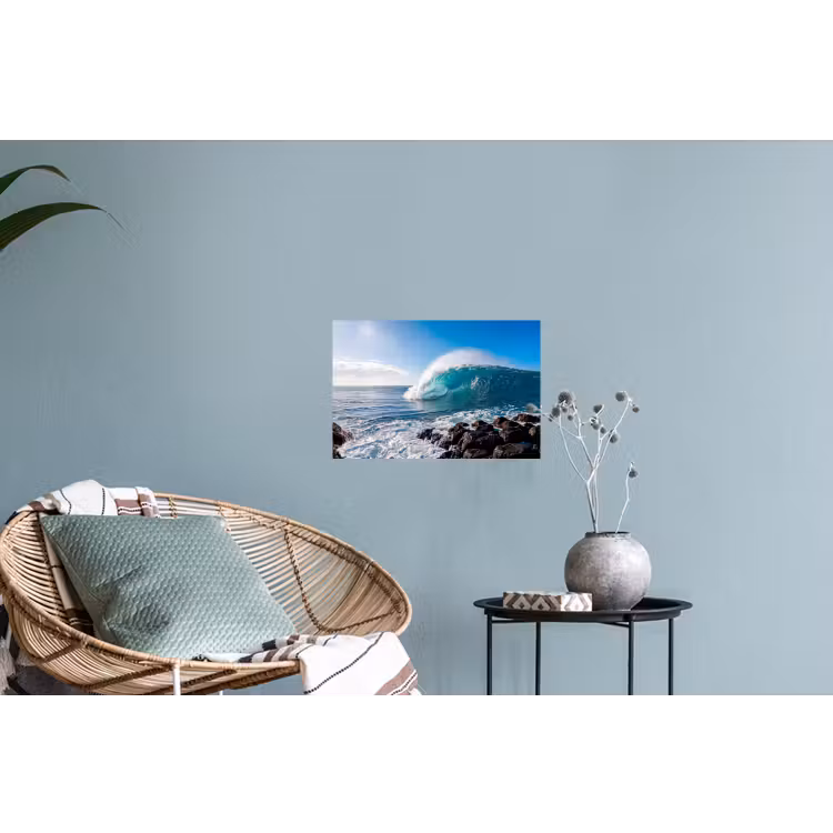 Golf - Oceaan - Brekend - Water - Blauw Muursticker klein -plant