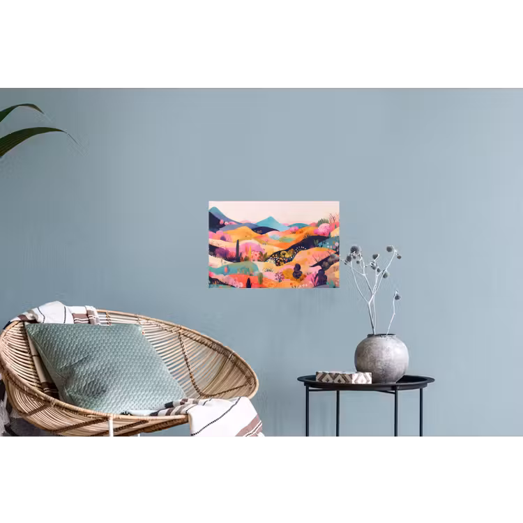 Golvende heuvels - Abstracte planten - Dromerig Muursticker klein -plant