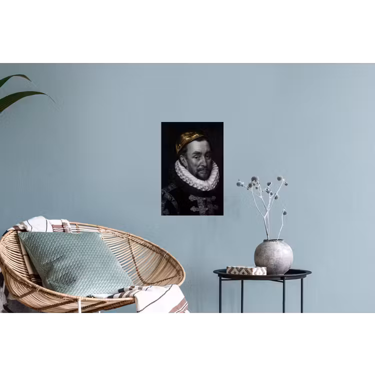 Willem van Oranje - Adriaen Thomasz - Goud Muursticker klein -plant