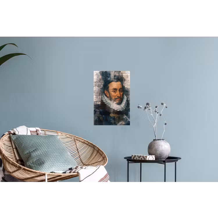 Willem van Oranje - Adriaen Thomasz - Krant Muursticker klein -plant