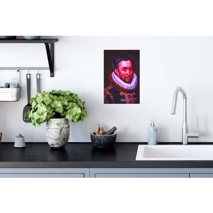 Willem van Oranje - Adriaen Thomasz - Oude meesters Muursticker klein -keuken