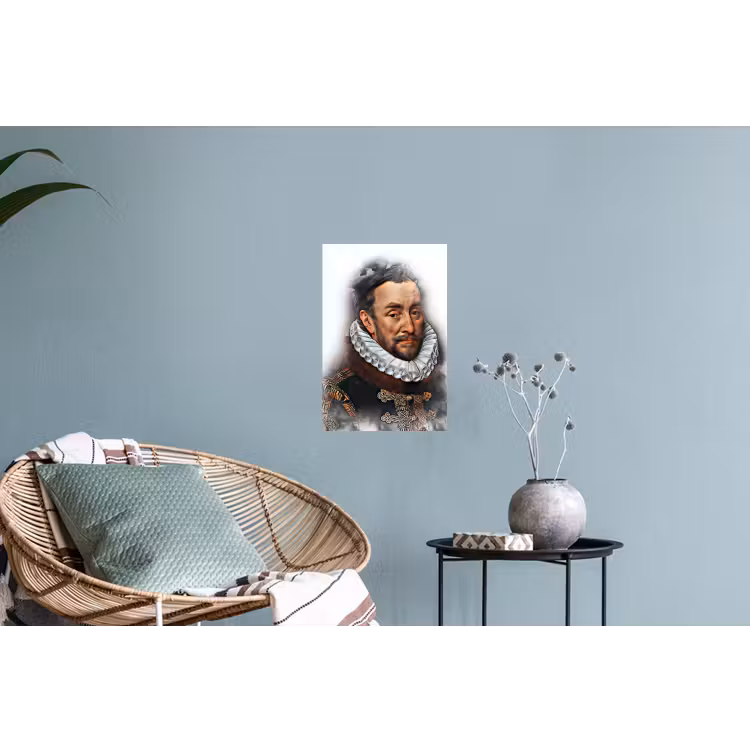 Willem van Oranje - Adriaen Thomasz - Rook Muursticker klein -plant
