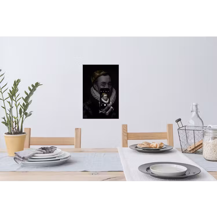 Willem van Oranje - Adriaen Thomasz - Smartphone Muursticker klein -eettafel