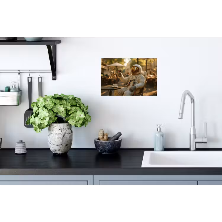 Wijn - Rood - Terras - Koffie Muursticker klein -keuken