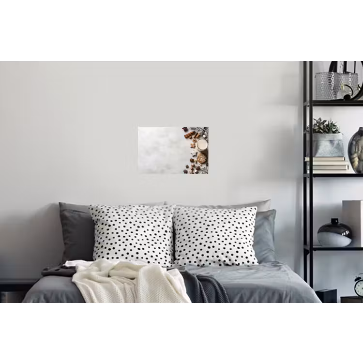 Winter - Kerst - Specerijen - Wit Muursticker klein -slaapkamer