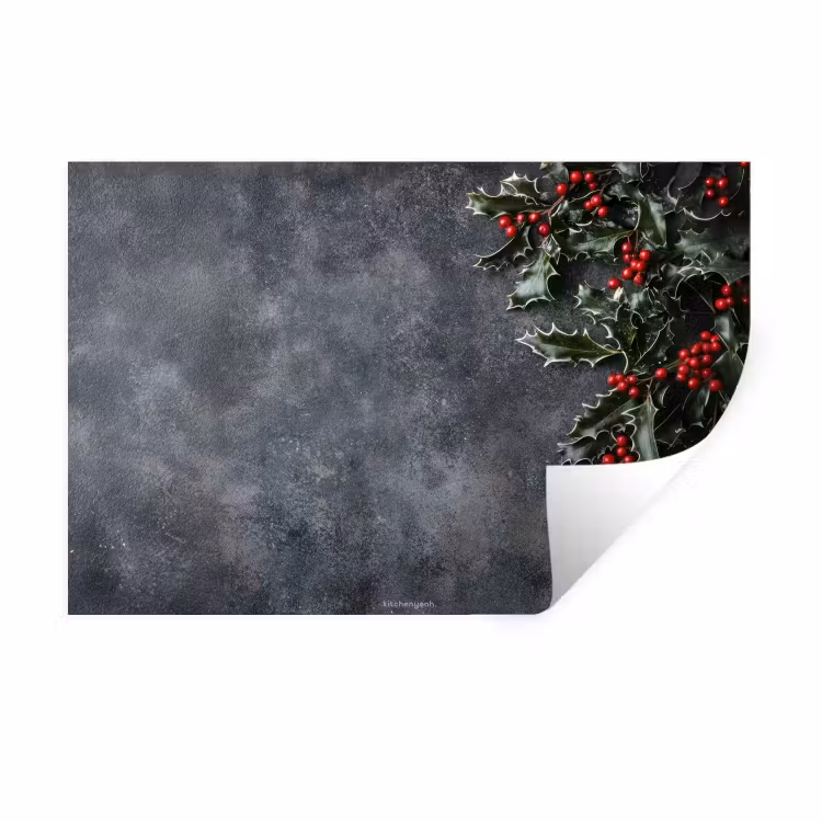 Winter - Hulst - Kerst - Beton Muursticker klein -3d