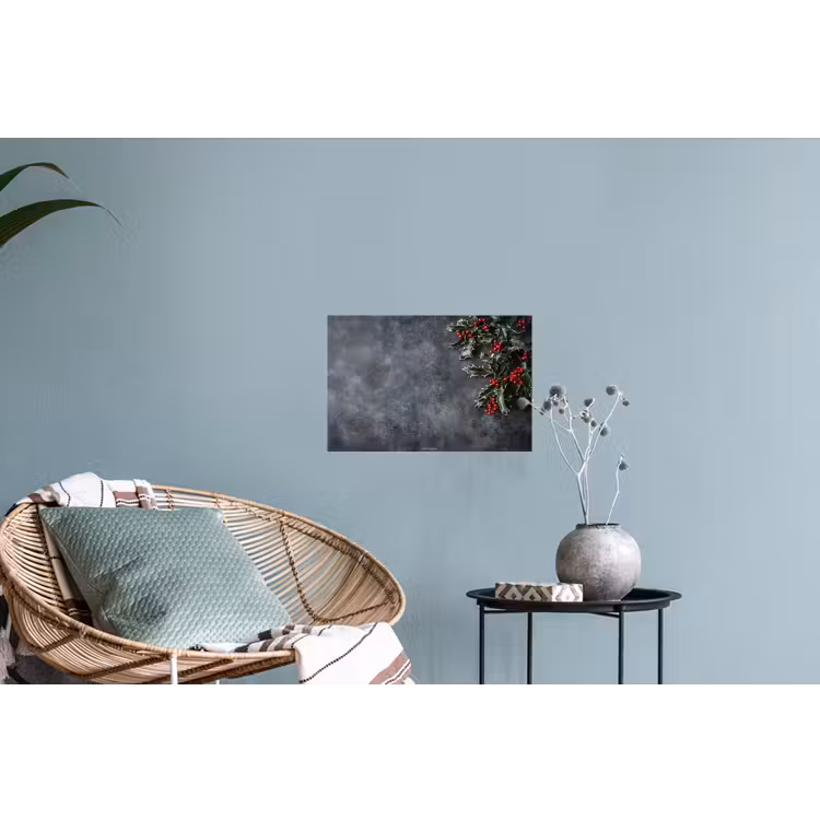 Winter - Hulst - Kerst - Beton Muursticker klein -plant