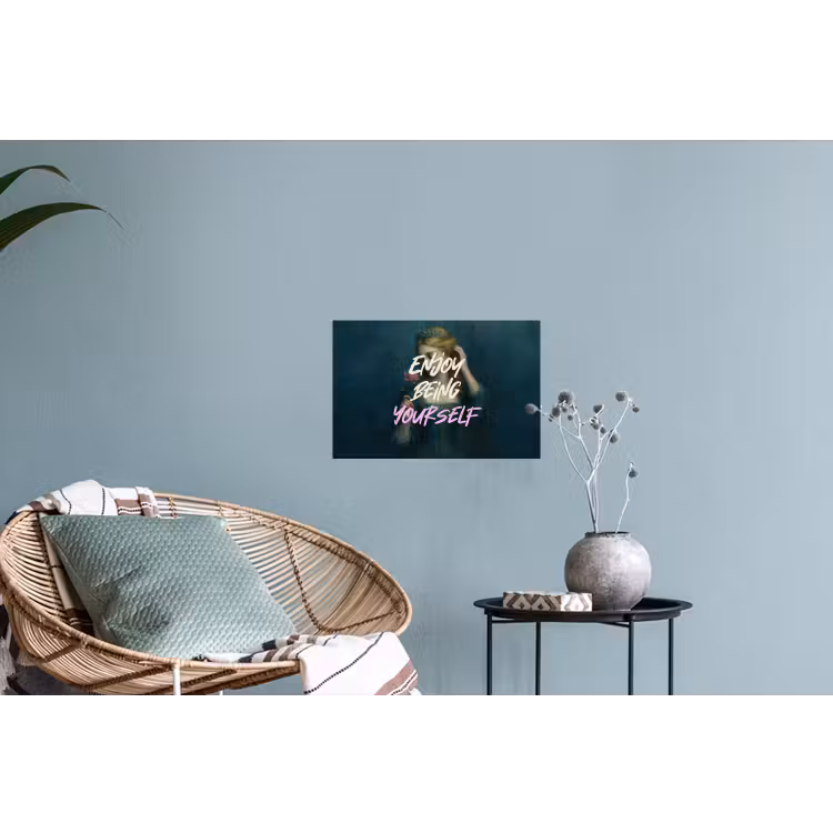 Vrouw - Roos - Quote Muursticker klein -plant