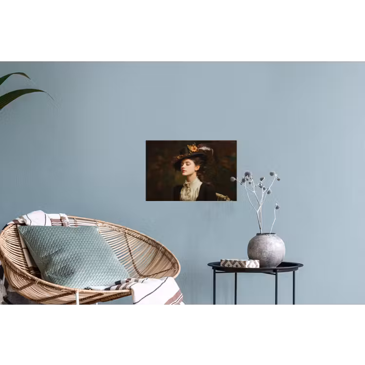 Vrouw - Victoriaans - Portret Muursticker klein -plant