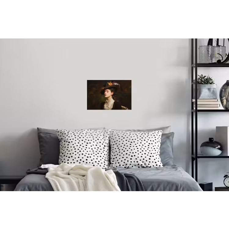 Vrouw - Victoriaans - Portret Muursticker klein -slaapkamer